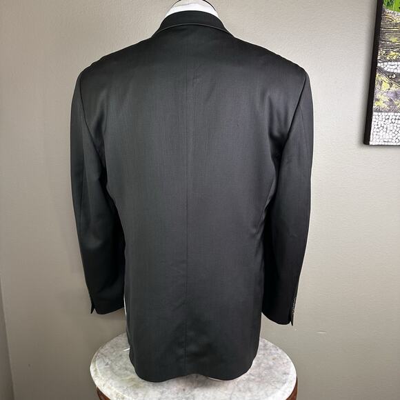Albert Nipon Men 52R Double breasted Dark Olive Blazer Sport Coat - Picture 11 of 16
